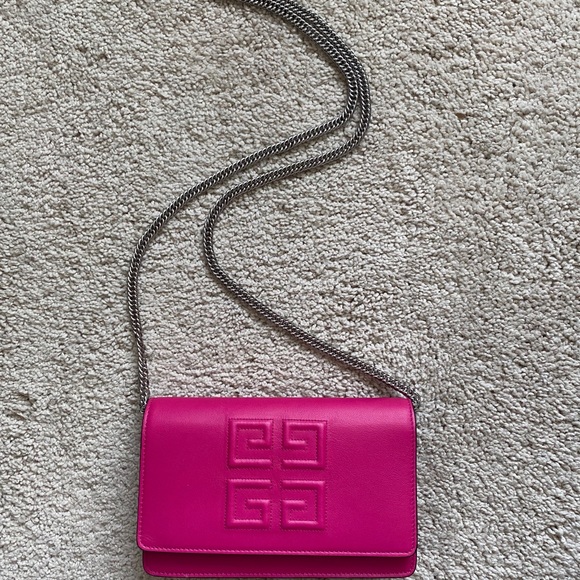 Givenchy Fuchsia Emblem Crossbody Bag/Clutch - Picture 2 of 9